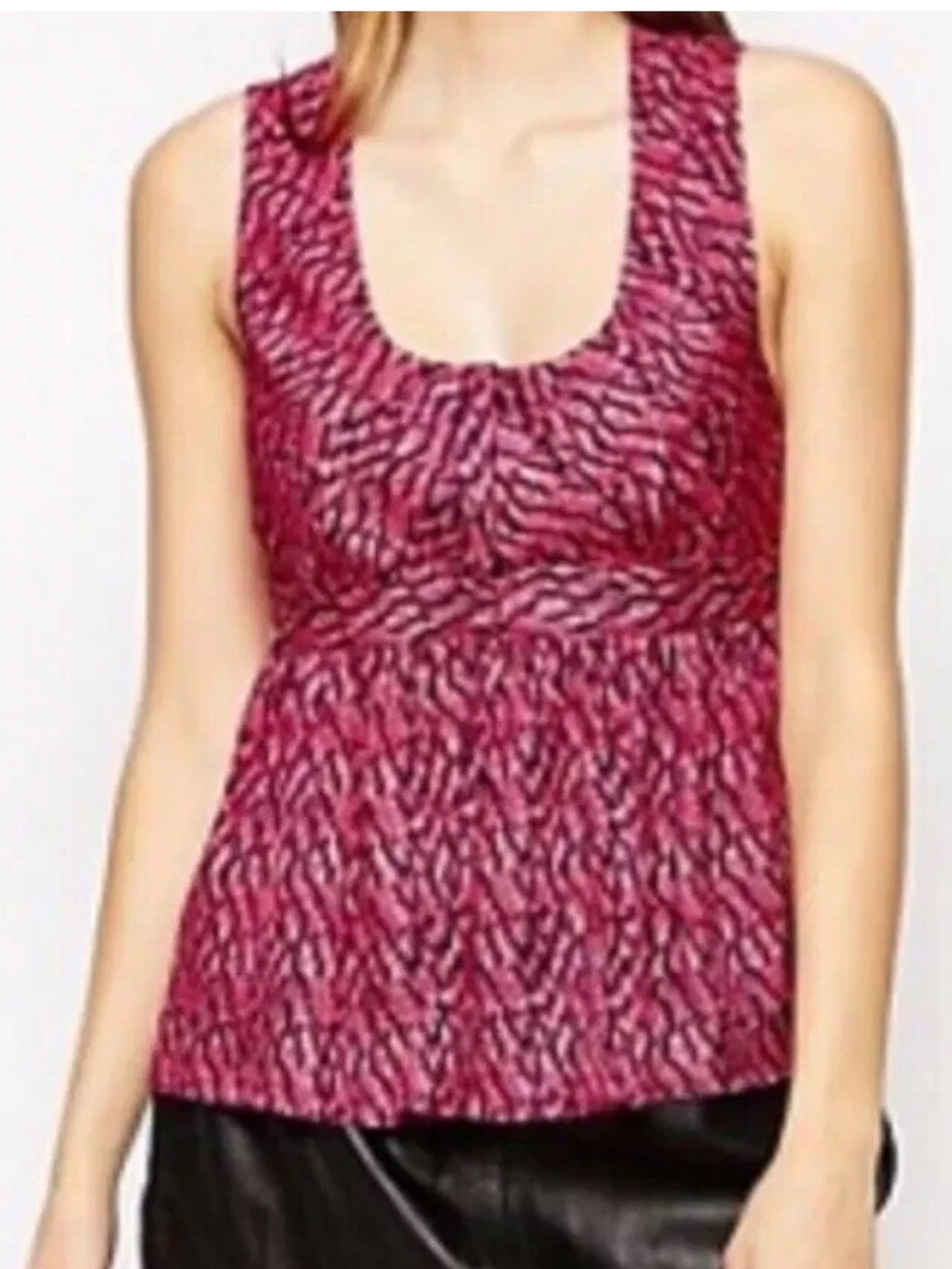 $468 Retail %100 Silk See By Chloe Babydoll Top - Picture 2 of 7